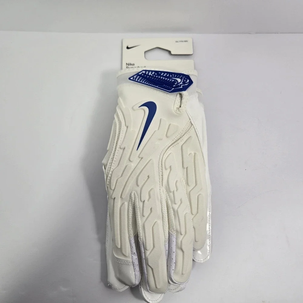 Nike Superbad 7.0 Duke Blue Devils Football Gloves White Mens 2XL Off White XXL